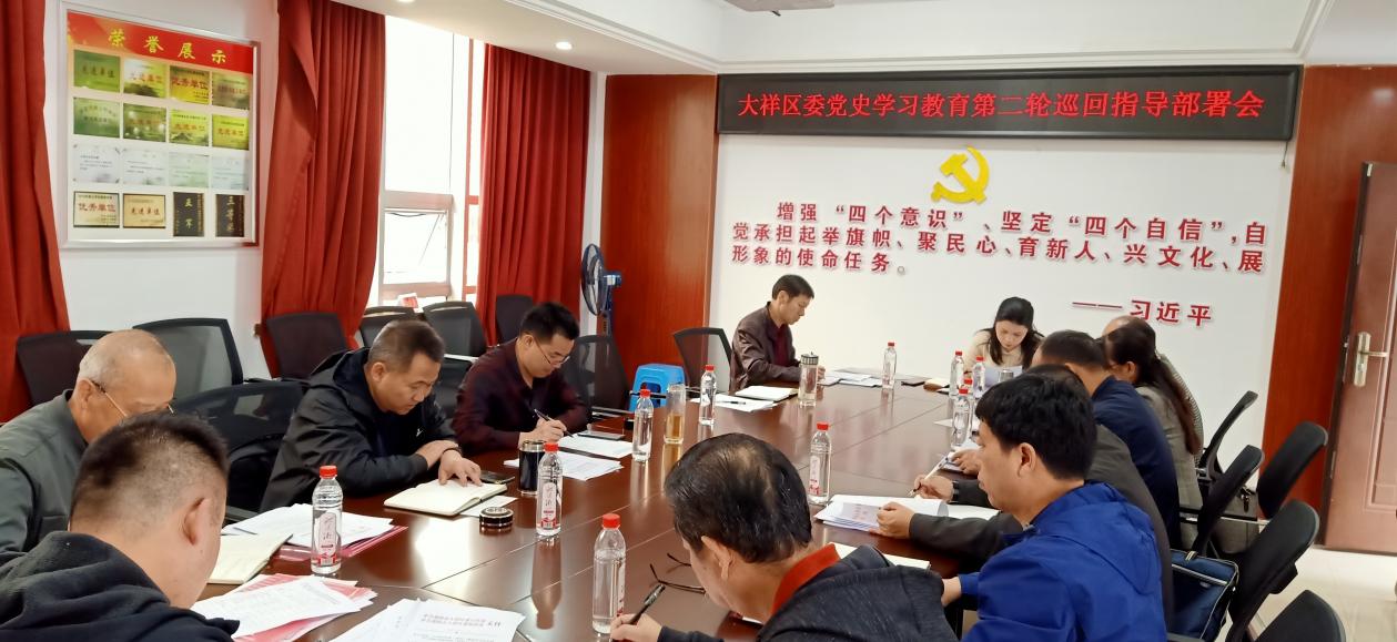 大祥区召开区委党史学习教育第二轮巡回指导部署会暨大祥区党委（党组）理论学习中心组巡听旁听工作培训会(图2)
